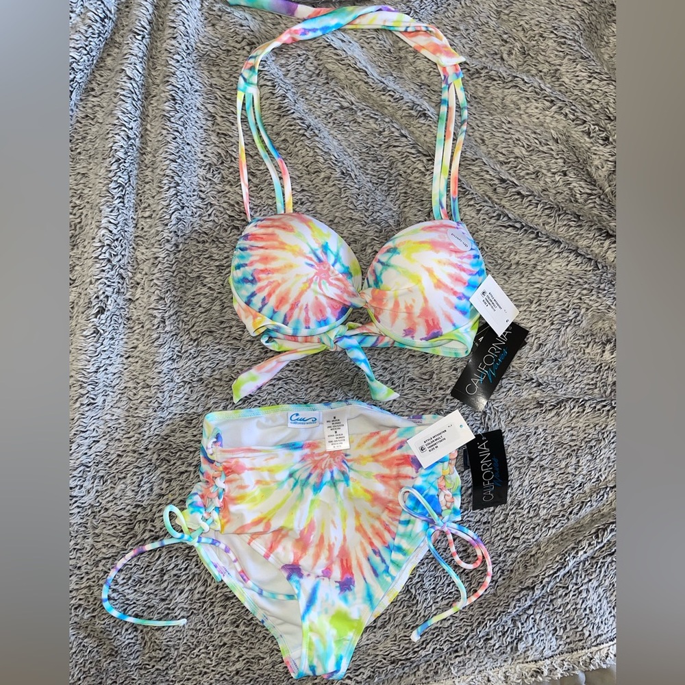 California Waves Tie Dye 2 piece bikini